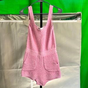 Free People Beach XS Knitted Romper Pink NWOT